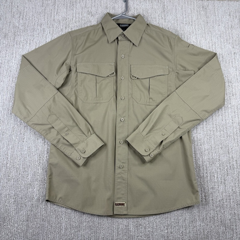 Blackhawk Tactical Shirt Button Up Tiptop Men's Size Small Tan